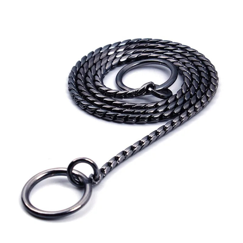 Dog P Chrome Plated Metal Dog Training Choke and Collar, Fully Guaranteed, Against Rust Tarnish or Breakage, Recommended