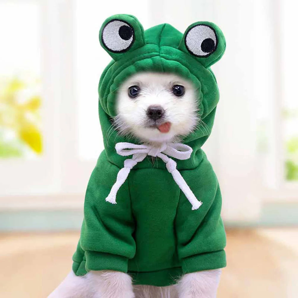 Cute Fruit Pet Costume Dog Clothes for Small Dogs Warm Fleece Doggy Hoodies Pet Dog Cat Clothing Puppy Sweater for Chihuahua Pug