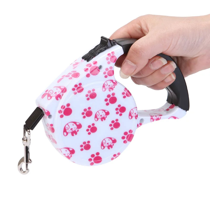 5m Durable Dog Leash Automatic Retractable Nylon Dog Lead Extending Puppy Walking Leads for Small Dog Chihuahua Pug Pet Supplies