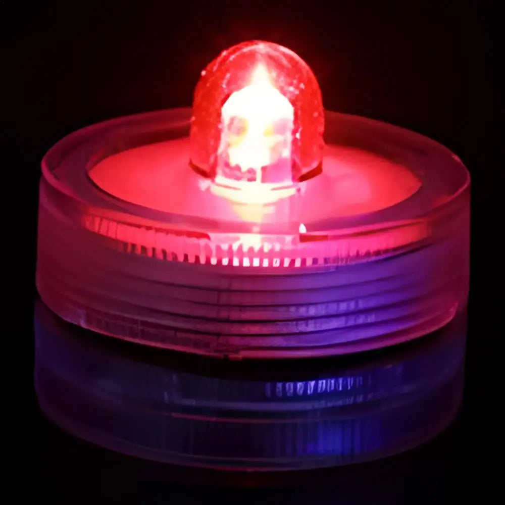 Waterproof LED Lights For Vases Flameless Battery Operated Pond Underwater Small Tealights Aquarium Decoration Novelty Lighting