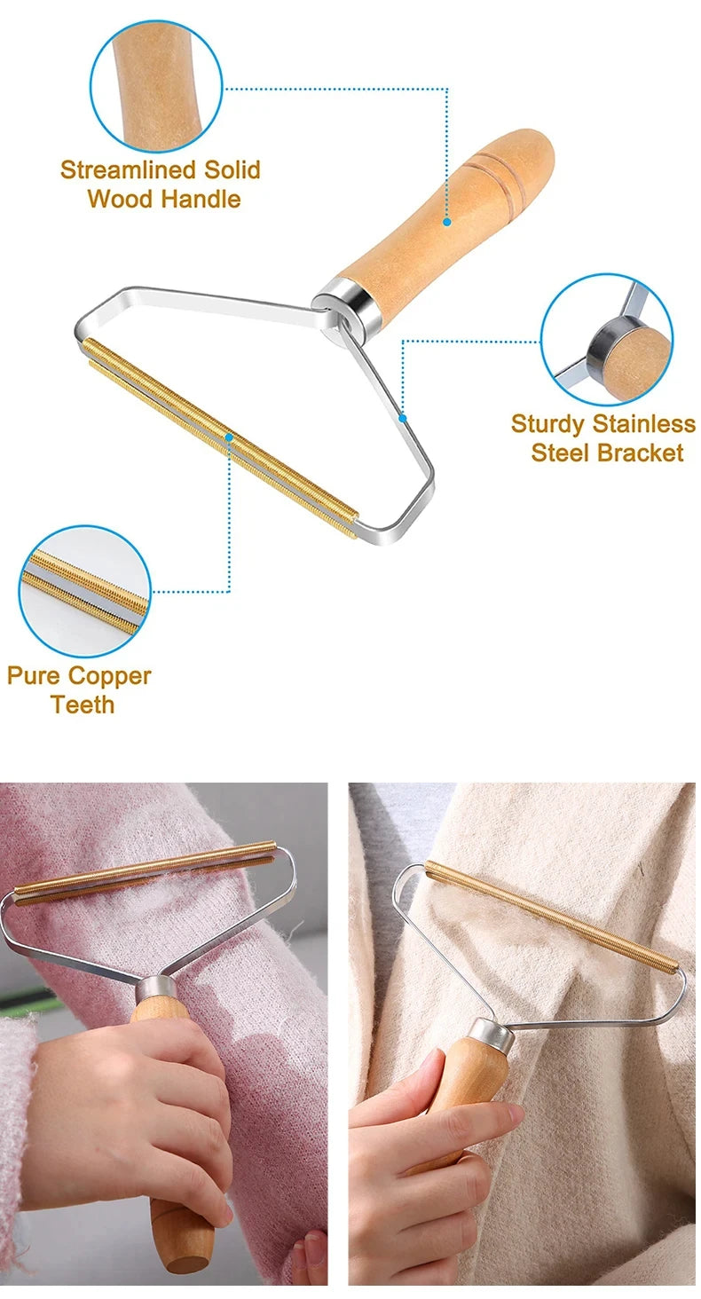 1pc Portable Lint Remover Carpet Wool Coat Clothes Manual Shaver Removal Scraper Cleaning Tool Pet Hair Remover Brush