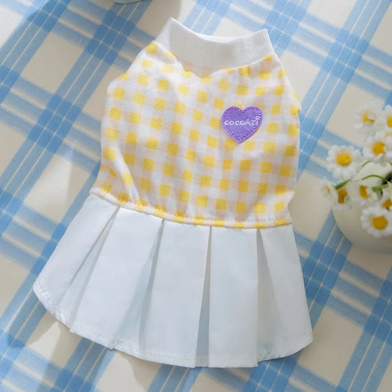 Summer Dog Strawberry Skirt Luxury Vest Suspender Dress Cooling Shirt for Bichon Chihuahua - Dog Outfit Summer Clothing