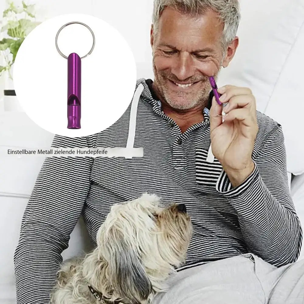 Ultrasonic Dog Whistle Adjustable Dog Recall Whistle Anti Barking Ultrasonic Tool Portable Dog Training Behavior Aids Stop Bark