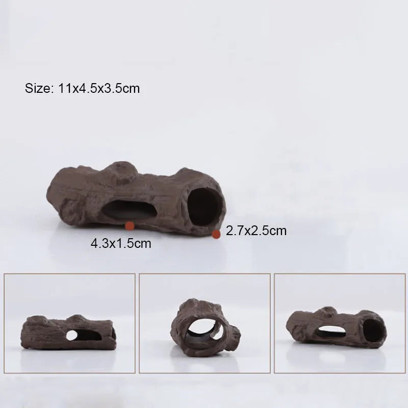 Ceramic House Fish Tank Aquarium Decoration Fish Shrimps Shelter House Pottery Scorpion House Canister Simulation Stone Ornament