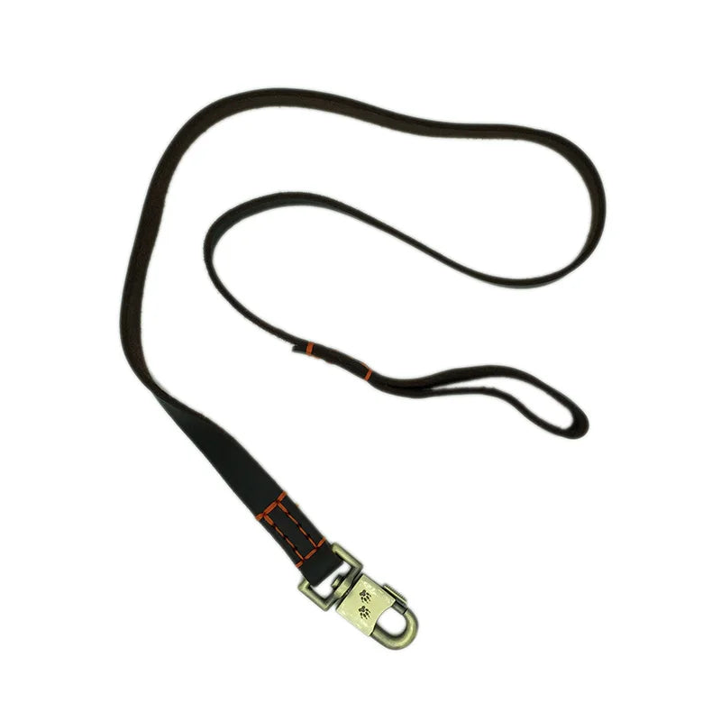 Heavy Duty Leash for Dogs Soft Hand-stitched Thick Real Leather Dog Leash Military Grade Dog Lead Training Leash for Large Dogs