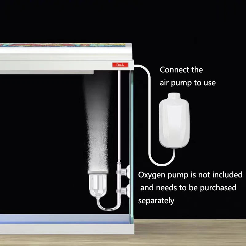 1Set Glass Air Pump Sand Stone Aquarium Oxygen Pump Fresh Air Stone Nano Bubble Bar Aquarium Fish Tank Aerator Pump Hot Selling