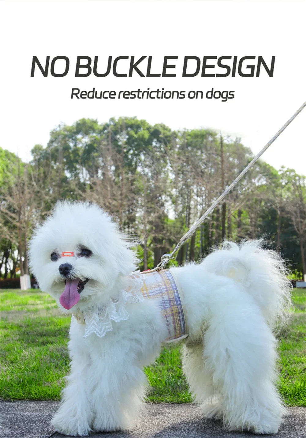 Sweet Plaid Puppy Dog Harness with Bow Walking Pet Harnesses and Leash Set for Small Dogs Schnauzer Poodle mascotas Accessories