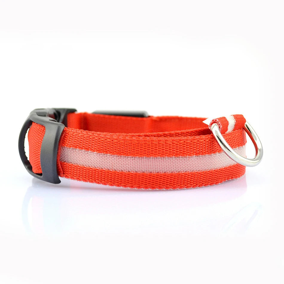 Light Up Dog Collar, Glow LED Dog Collar Flashing Night Walking Collar Waterproof for Small Medium Large Dogs