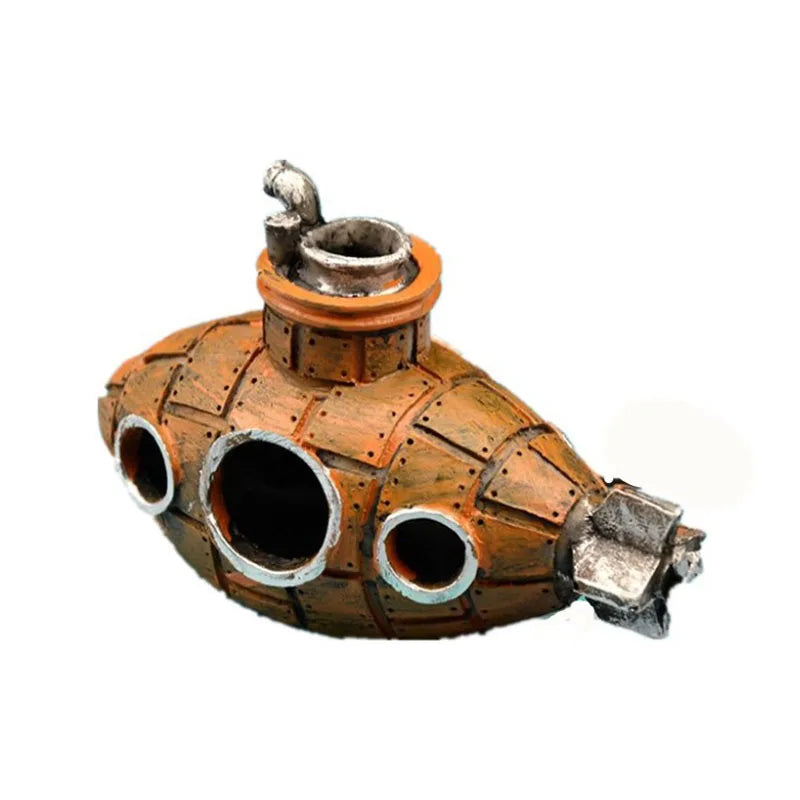 Artificial Aquarium Decoration Shelter Ornament Submarine Decor Resin Landscaping House for Fish Accessories for Aquarium Stuff
