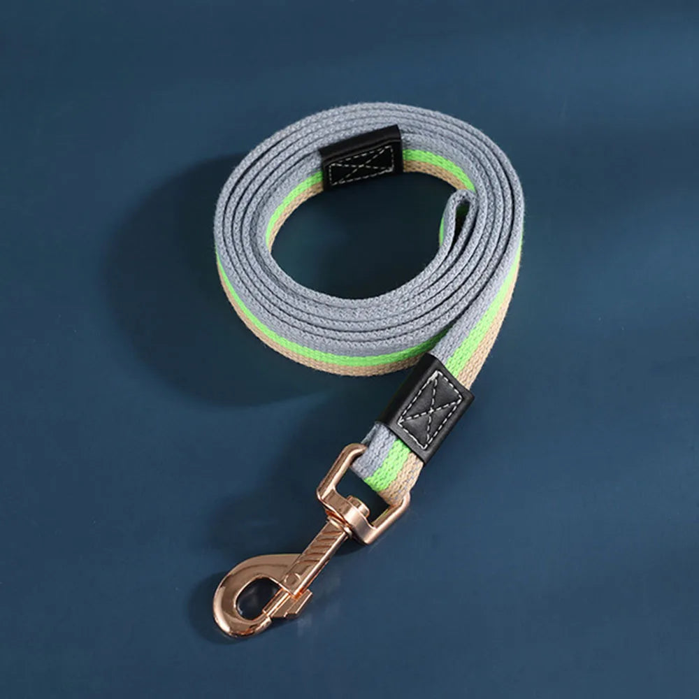 Thick Canvas Dog Leash Comfortable Cotton Non-slip Dog Training Walking Leash Resistant for Small Medium Large Dogs Pet Products