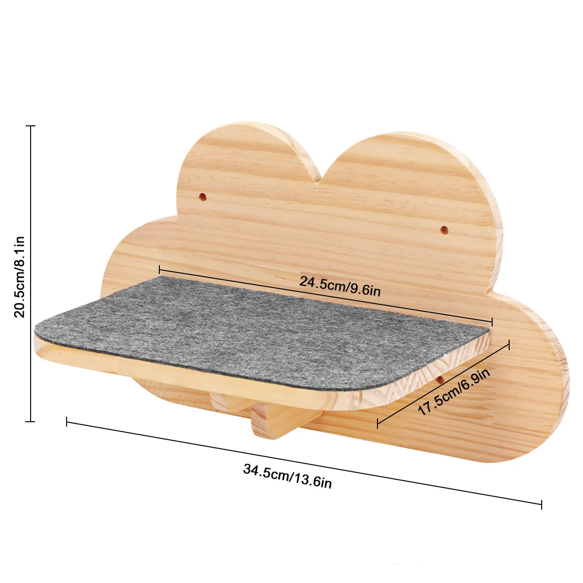 Cat Tree Wall Mounted Cat Hammock & Jumping Platform for Rest with Scratching Post for Climbing and Grinding Claws Cat Furniture