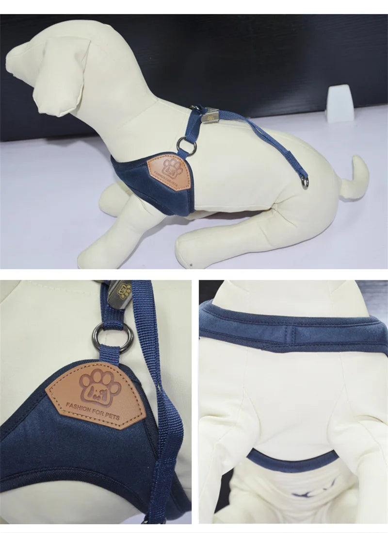 Durable Pet Dog Accessories Chest Traction Harness Leash Set Rope Cat Type Herringbone Husky Small Medium Puppy York Travel Kit