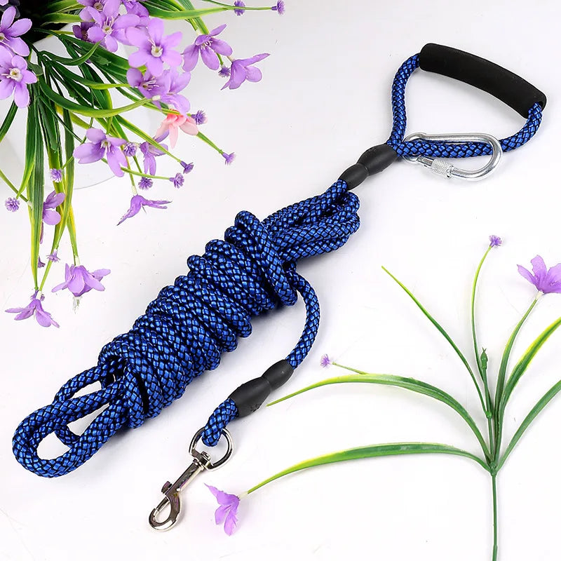 2M/3M/5M/10M Long Pet Leash with Foam Handle Training Round Rope Line Lead Leash For Outside and Yard Small Medium Large Dogs