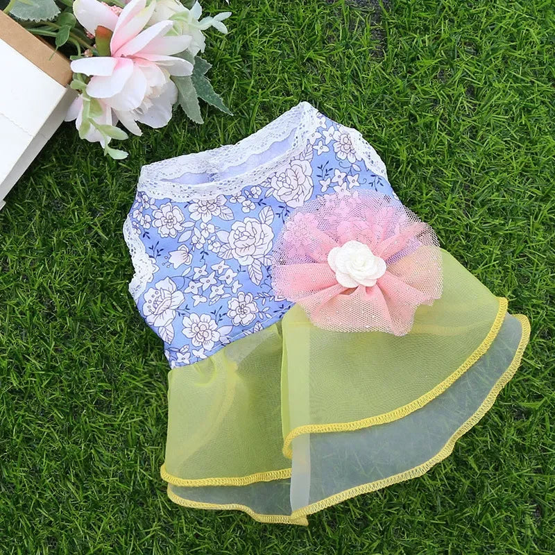 2024 Summer Dress for Dog Pets Clothes Chihuahua Wedding Dress Skirt Cloth Accessory Dog Pet Dress Supplies Hanbok Cat Costume