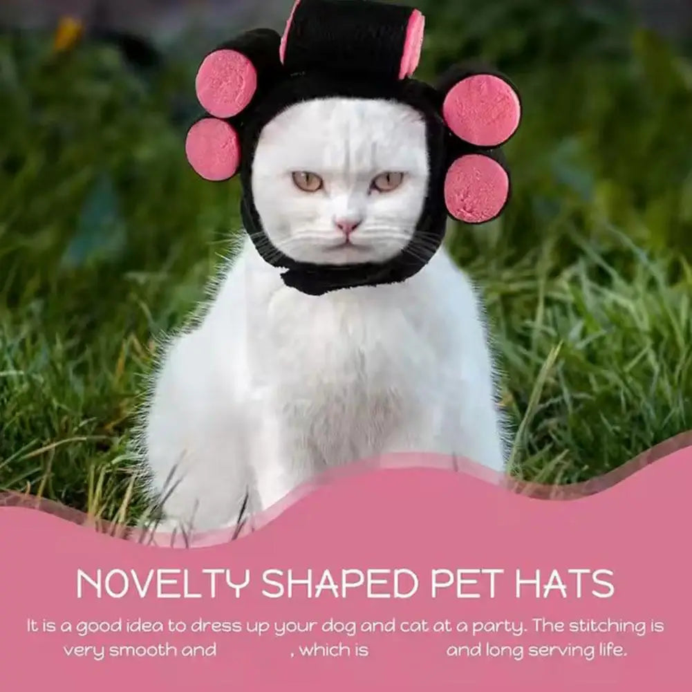 Cute Creative Pet Headdress Halloween Atmosphere Sense Wig Funny Pet Hat Pet Fashion Fun Curly Hair Photo Styling Headband Pet T