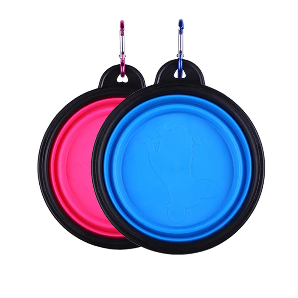 Collapsible Dog Bowls Portable Travel Dog Bowls Expandable for Cat Dog Water Bowl Food Feeding Dish Silicone Pet Bowl 350/1000ml
