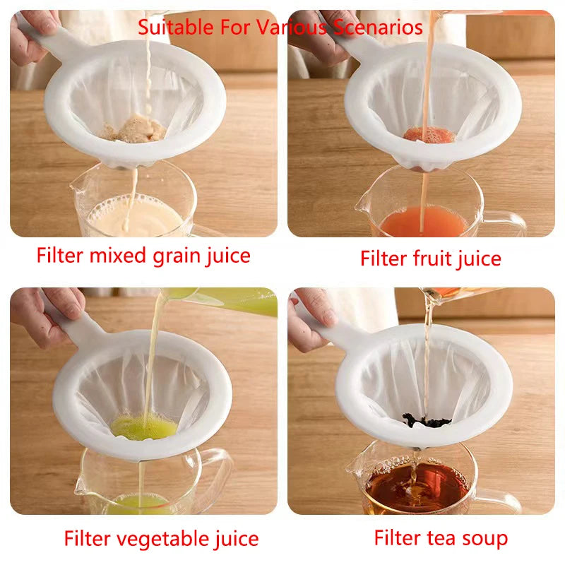 120/200/400 Mesh Reusable Nylon Ultra Fine Filter Mesh Aquarium Harvest Shrimp Filter Net Food Grade Strainer Spoon Food Filter