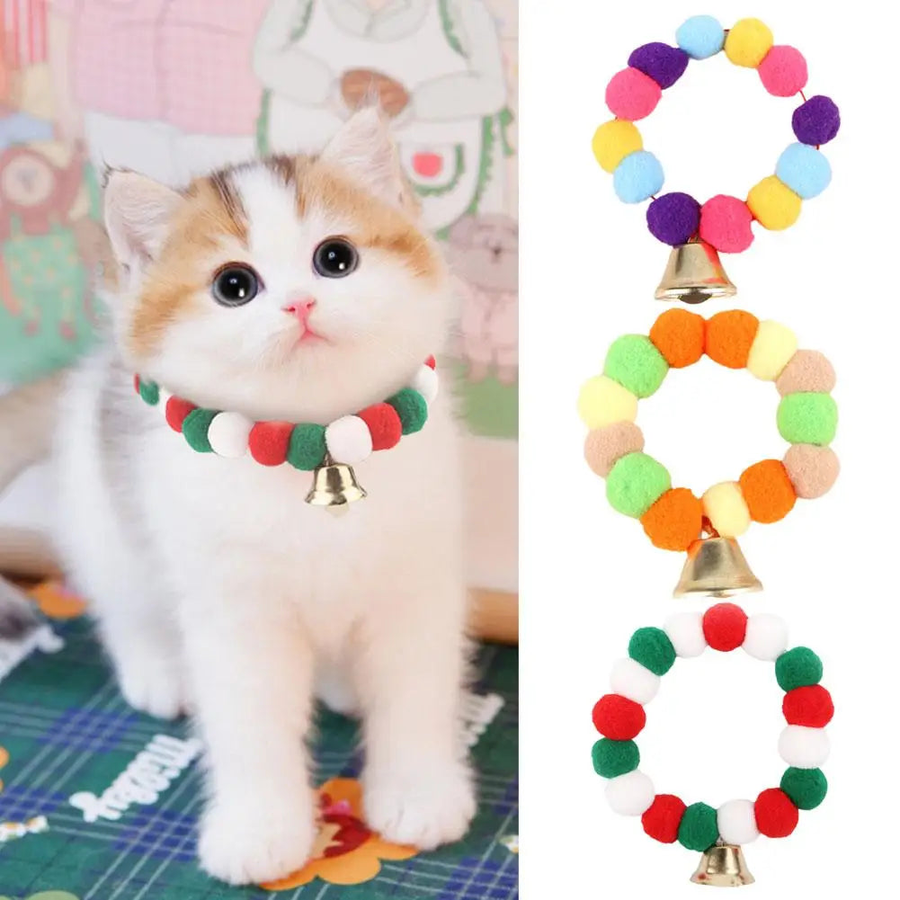 Cat Bell Collar Soft Kitten Collar Bell Fashion Pet Necklace Collar Pet Supplies For Birthday New Year Christmas Thanksgivi M6T0