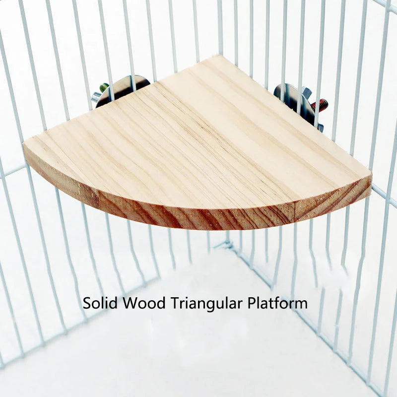 Small Pet Natural Wood Stand Platform Hamster Guinea Pig Toys Paw Grinding Gerbils Springboard Pet Jumping Board Home Supplies