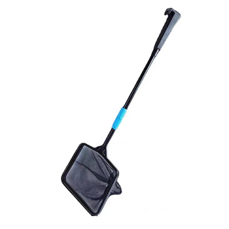 Extendable Long Handle Square Aquarium Fish Tank Fishing Net Landing Net for Catching Fish Shrimp Tank Clean Accessories New