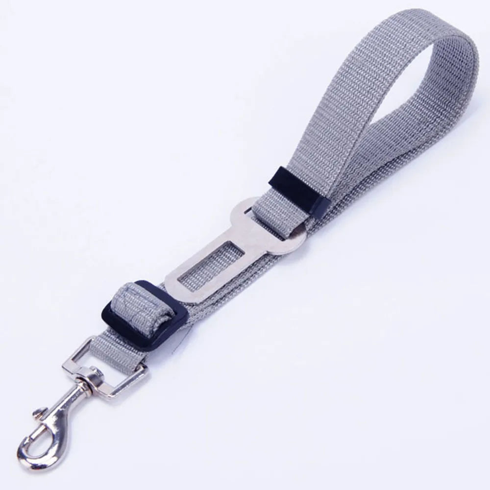 Dog Seat Belt Car Seatbelt Harness for Dogs Adjustable Durable Nylon Reflective Bungee Fabric Tether Car Travel Supplies for Pet