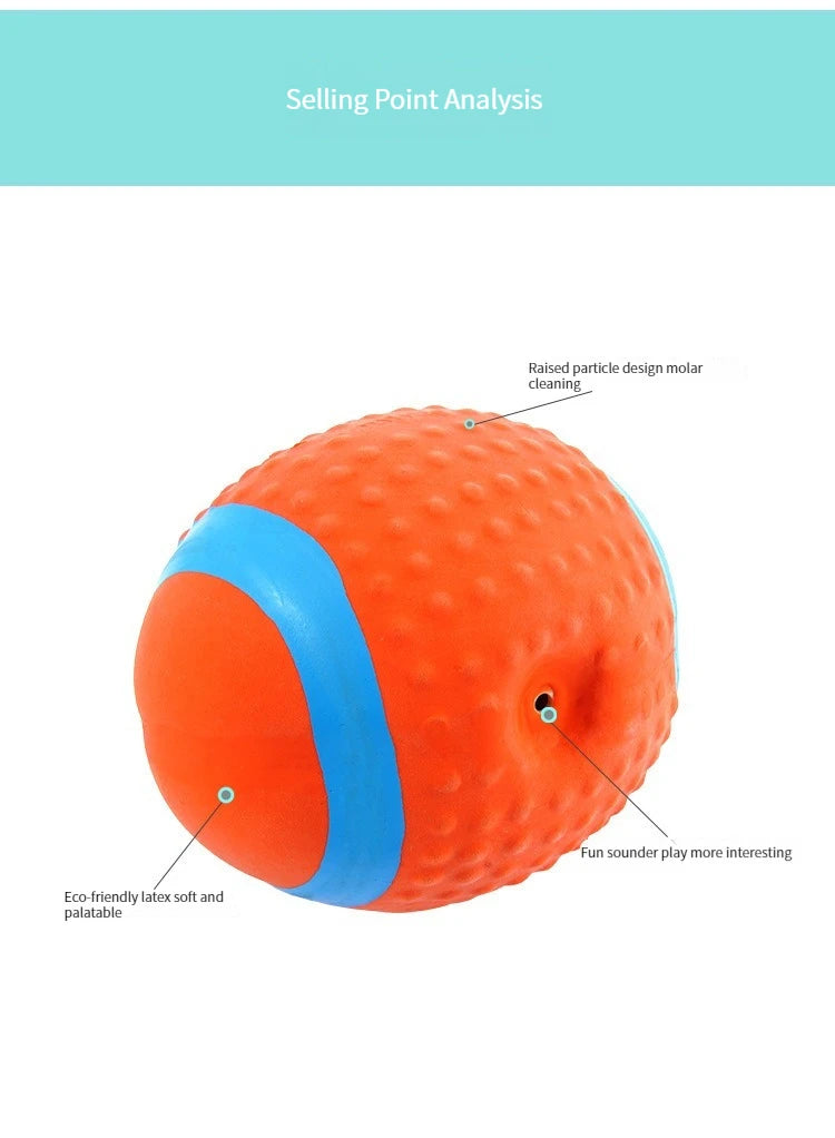 Dog Squeaky Rubber Toys Dog Latex Chew Toy Puppy Sound Toy Animal Bite Resistant Train Dog Supplies for Small Medium Large Dog
