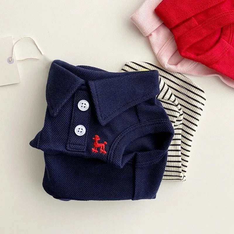 Summer Puppy Clothes Solid Dog Polo Shirt Teddy Bichon Frise Chihuahua Dog Pullover Cat Dog Sweatshirt Pet Cooling Vest Clothing