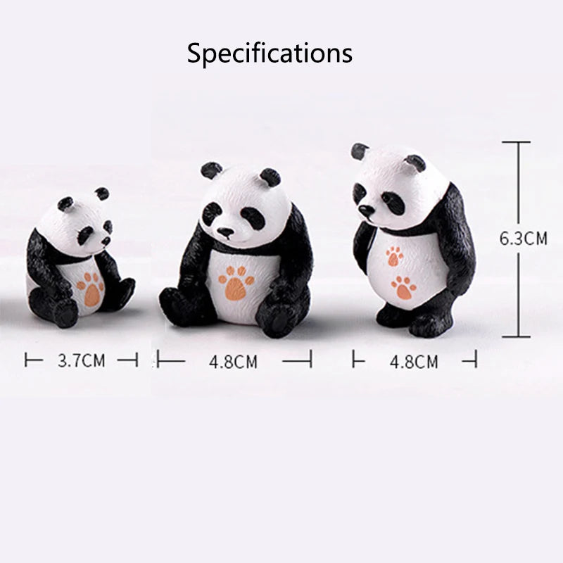 Resin Small Aquarium Ornaments Decoration Artificial Cute Panda for fish Tank Resin Aquarium Ornament Fish Tank Background Home