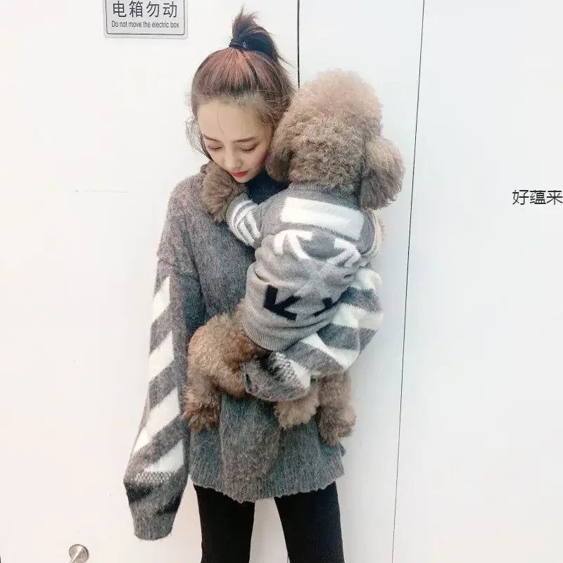 The New Pet Clothes Cat Sweater Dog Sweater Korean Version Spring and Autumn Parent-child Wear Six Sizes