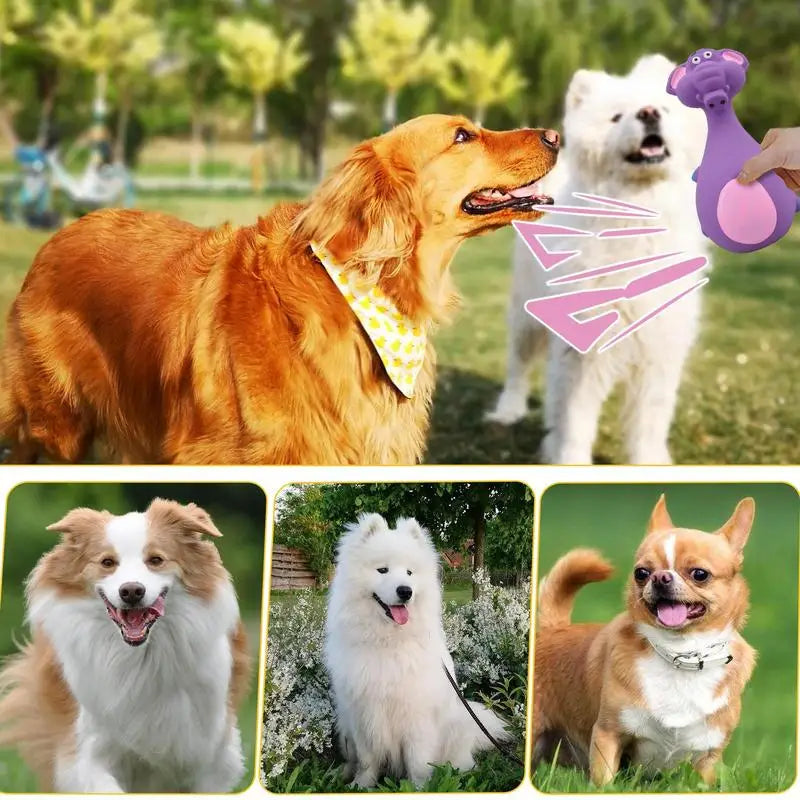 Squeaky Dog Toys Latex Dog Chew Toy Animal Bowling Shape Interactive Squeaky Puppy Toys For Pet Dog Training Playing Chewing