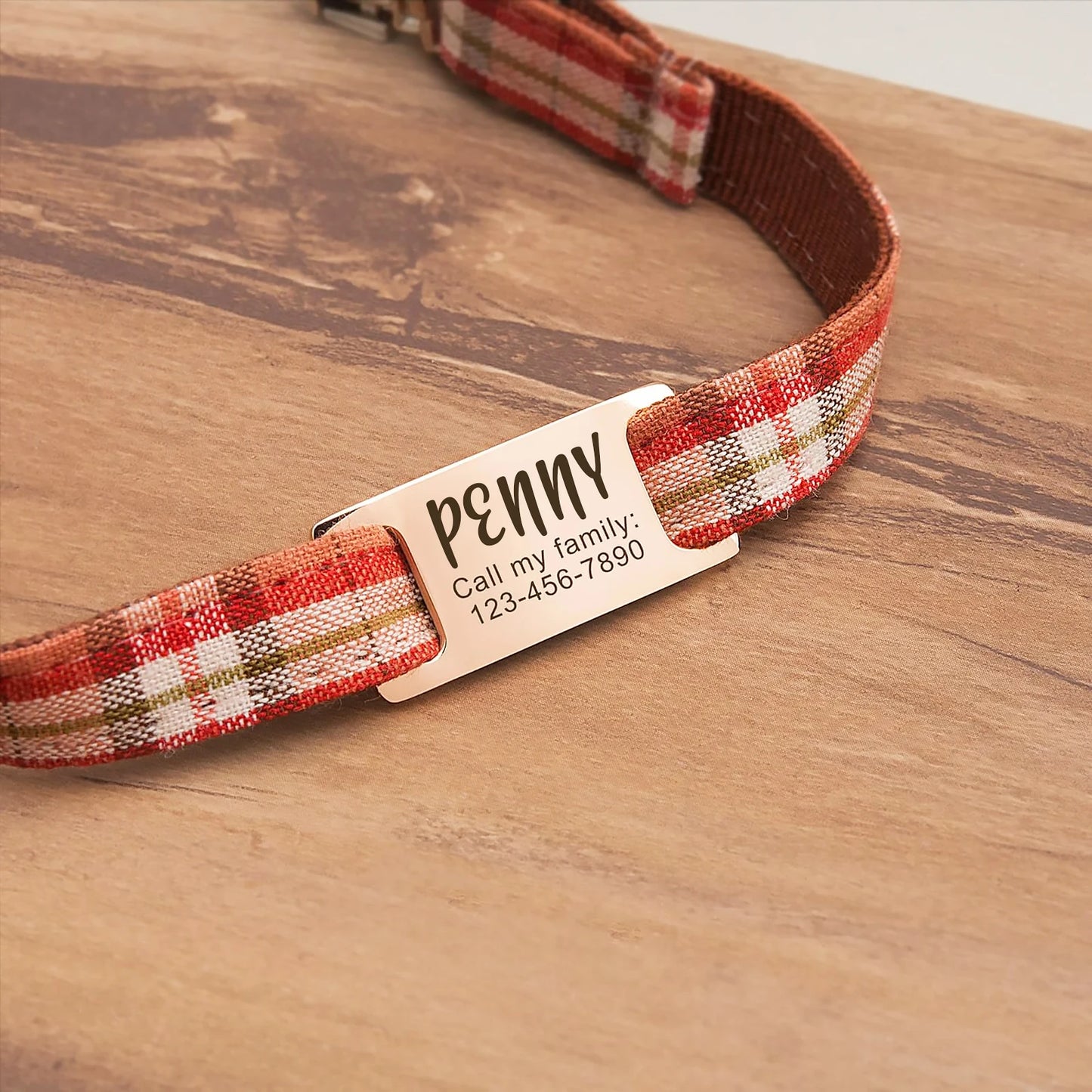 Personalized Dog and Cat Collar Tags, Slide-On Pet ID Tags, Silent, No Noise Tags Made of Stainless Steel, Custom Engraved