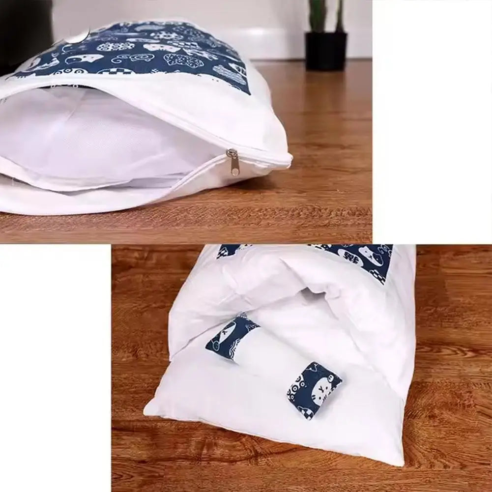 NEW Cat Sleeping Bag Removable Warm Cat Beds Winter Bed Supplies With Dog House Cat Cushion Pet Pillow Cats Nest Sleep Deep X2C5