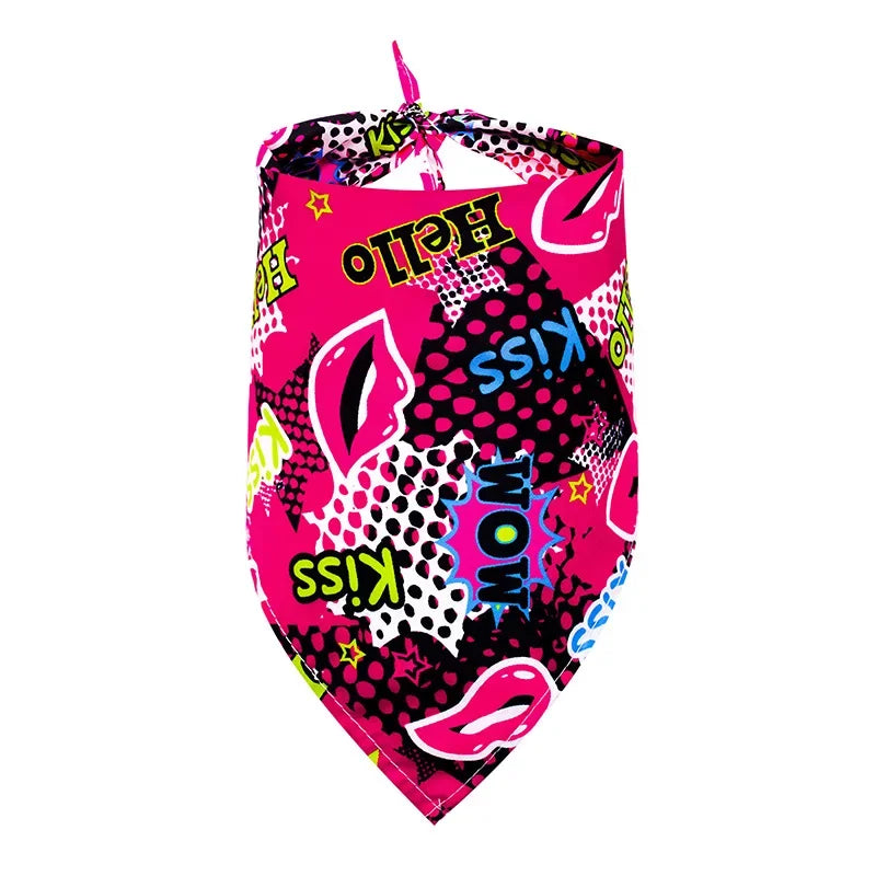 Summer Pet Bandana for Small Medium Large Dogs Fruit Print Dog Triangle Scarf Pomeranian Pug Bibs mascotas Grooming Accessories
