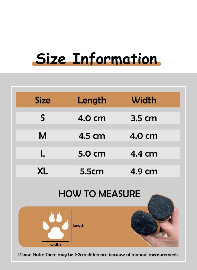 Solid Chamois Velvet Dog Socks Winter Outdoor Walking Chihuahua Non Slip Shoes for Puppy Soft Warm Accessories Feet Protector