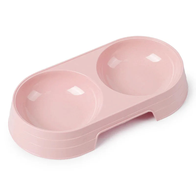 Pet Stainless Steel Bowls Double Puppy Dog Food and Water Bowls Set Cat Bowls Pet Feeder Dishes Dual Bowls for Small Dogs Cats