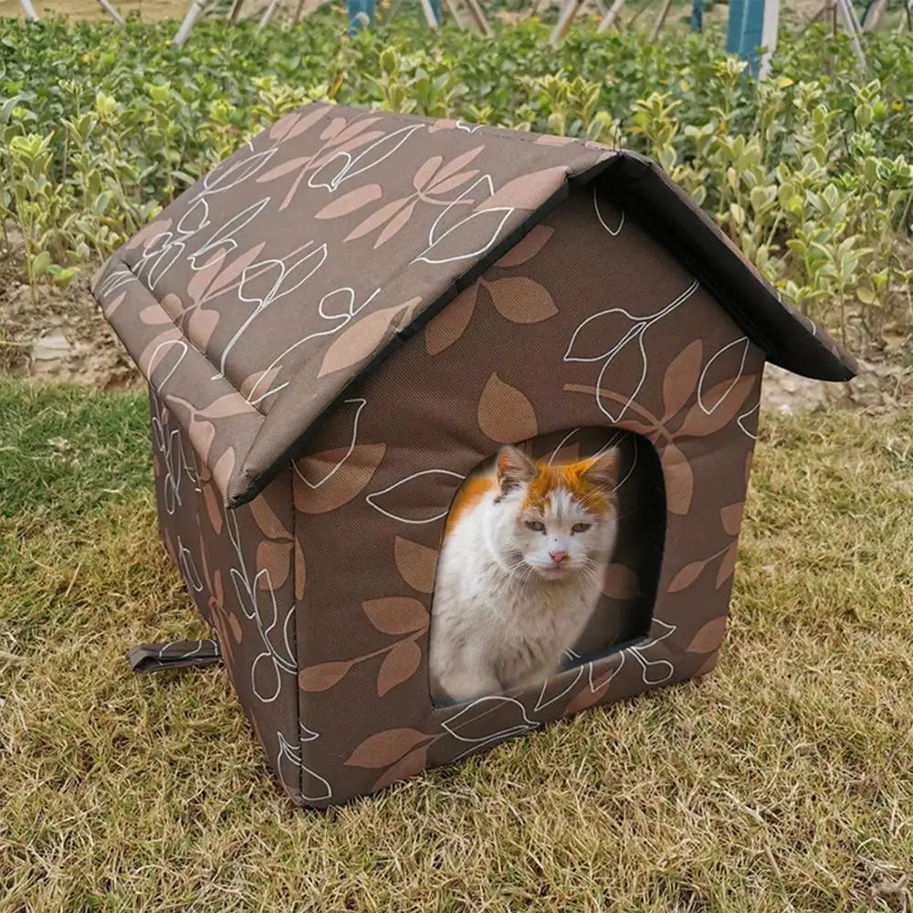 Waterproof Outdoor Pet House Thickened Cat Nest Tent Cabin Pet Bed Tent Shelter Cat Kennel Portable Travel Nest Pet Carrier