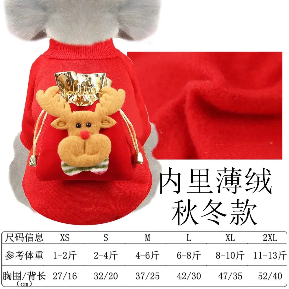 Christmas Pets Dressing Up Santa Funny Pet Clothes For Small Medium Large Dogs Winter Warm Dog Clothes Chihuahua Pug Yorkshire