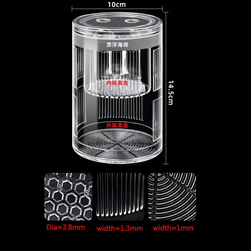 Acrylic Floating Fish Breeding Isolation Box Aquarium Breeder Feeder Fish Tank Hatching Incubator Aquarium Hatchery Accessories