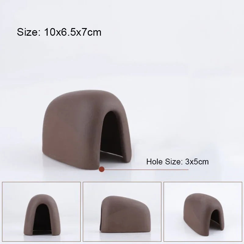 Ceramic House Fish Tank Aquarium Decoration Fish Shrimps Shelter House Pottery Scorpion House Canister Simulation Stone Ornament