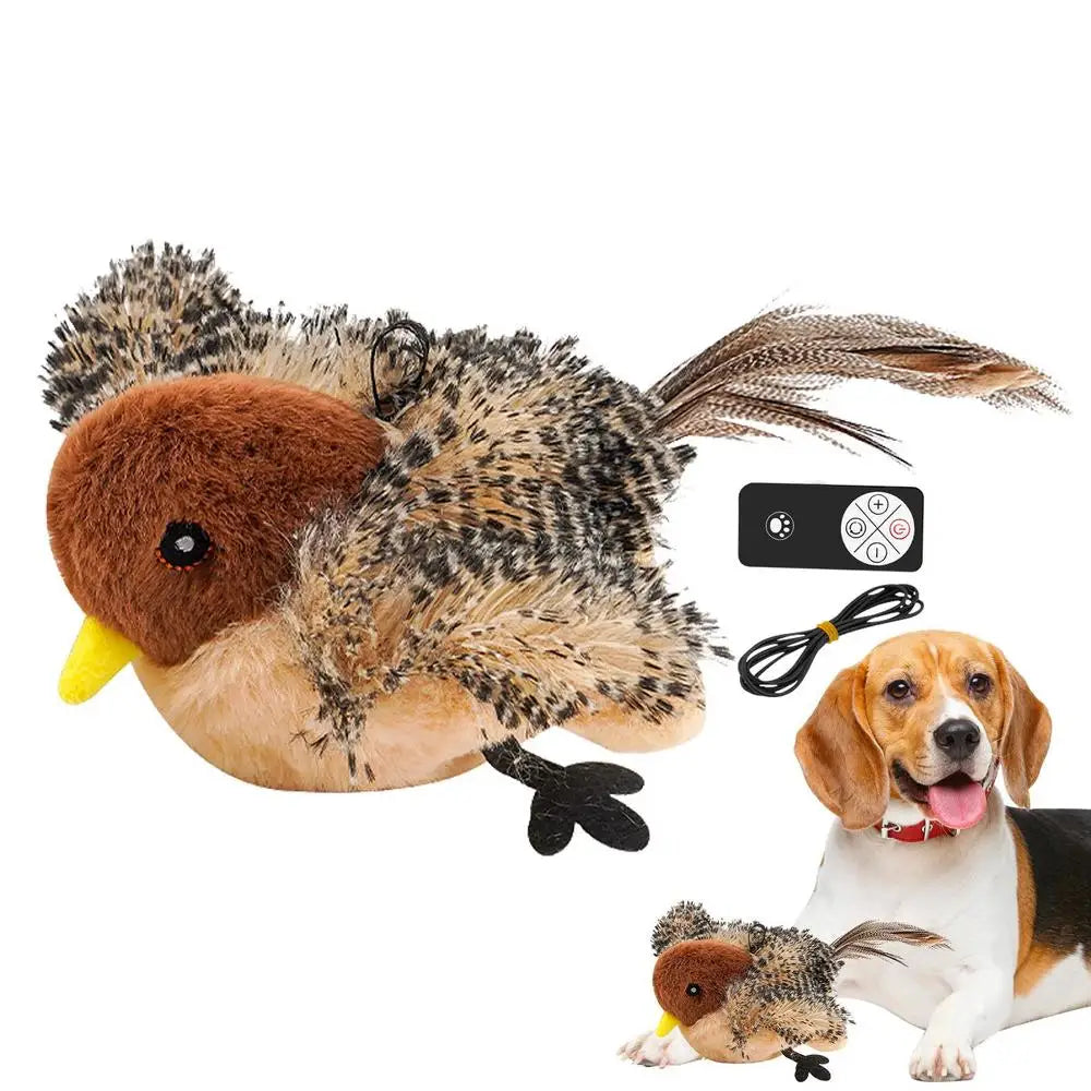 Usb Rechargeable Cat Toy Flapping Bird Cat Toy Interactive Plush Toy Remote Control USB Flapping Wings Cat Toy Chirping Cat Toy