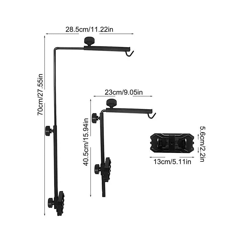 Suction Reptile Lamp Holder Hunging Aquariums Light Stand Adjustable Small Reptile Dome Lamp Bracket For Tortoise Lizards