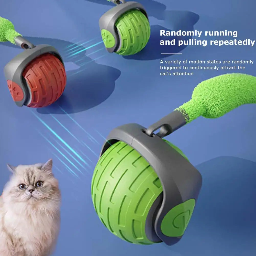 Interactive Cat Toy Ball Rolling Ball Motion Activate Rolling Ball With Touch Control Rechargeable Automatic Moving Ball Fo W4W1