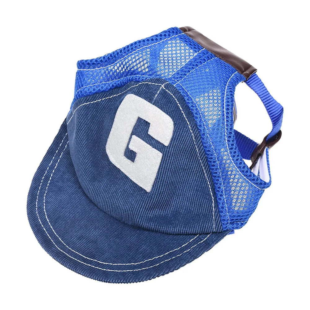 Sport Dog Baseball Cap Outdoor Pet Sunbonnet Hats Puppy Cap with Adjustable Ears Hole for Dogs Outdoor Summer Dogs Accessories