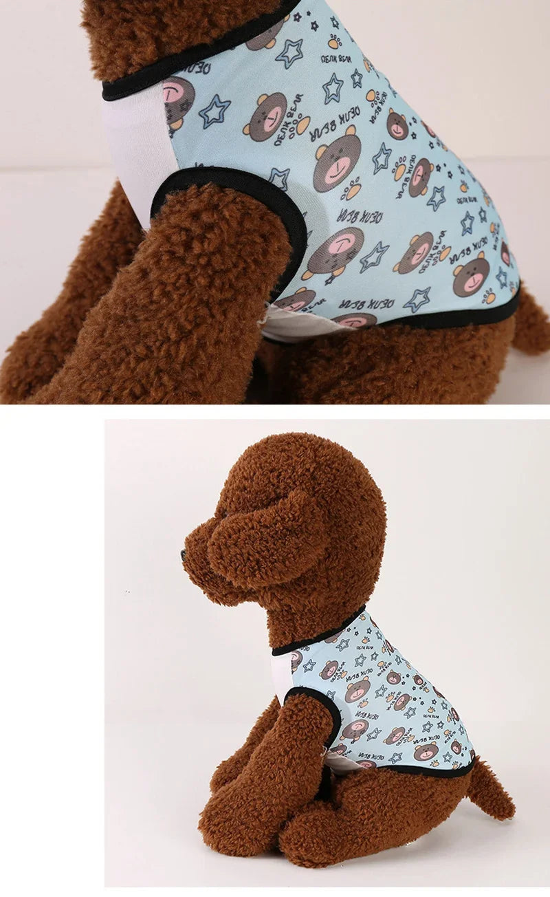 Summer Sphynx Cat Clothes Cute Print Pet Vest Shirt for Cats Gotas Kitten Kedi Shirts mascotas Dog Clothing ropa para gato