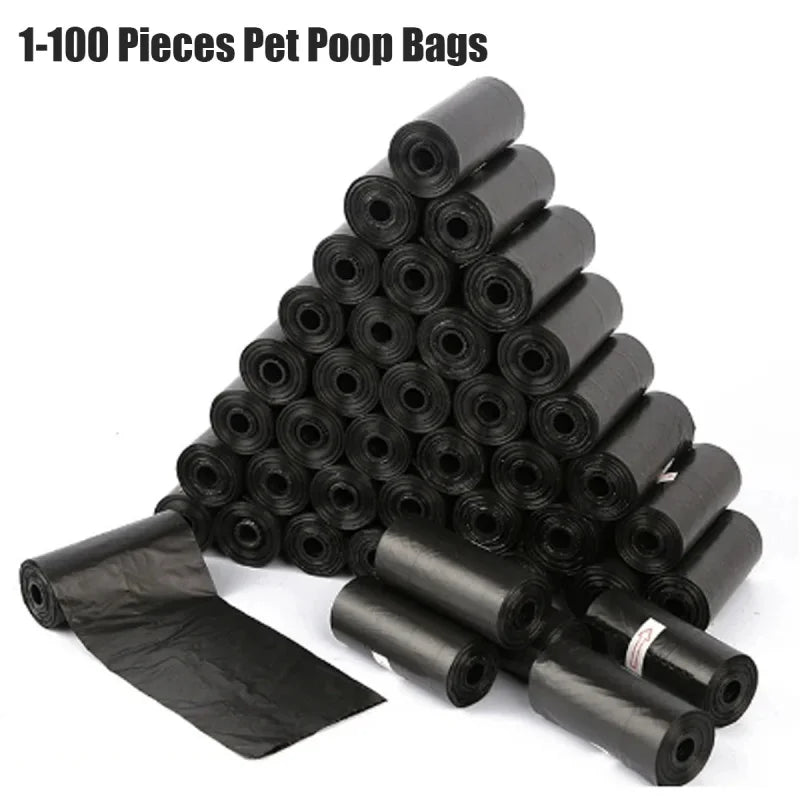 New Rolled Dog Poop Bag Biodegradable Thickened Pet Outdoor Cleaning Poop Bag With Breakpoint dog cat poop scoop bag