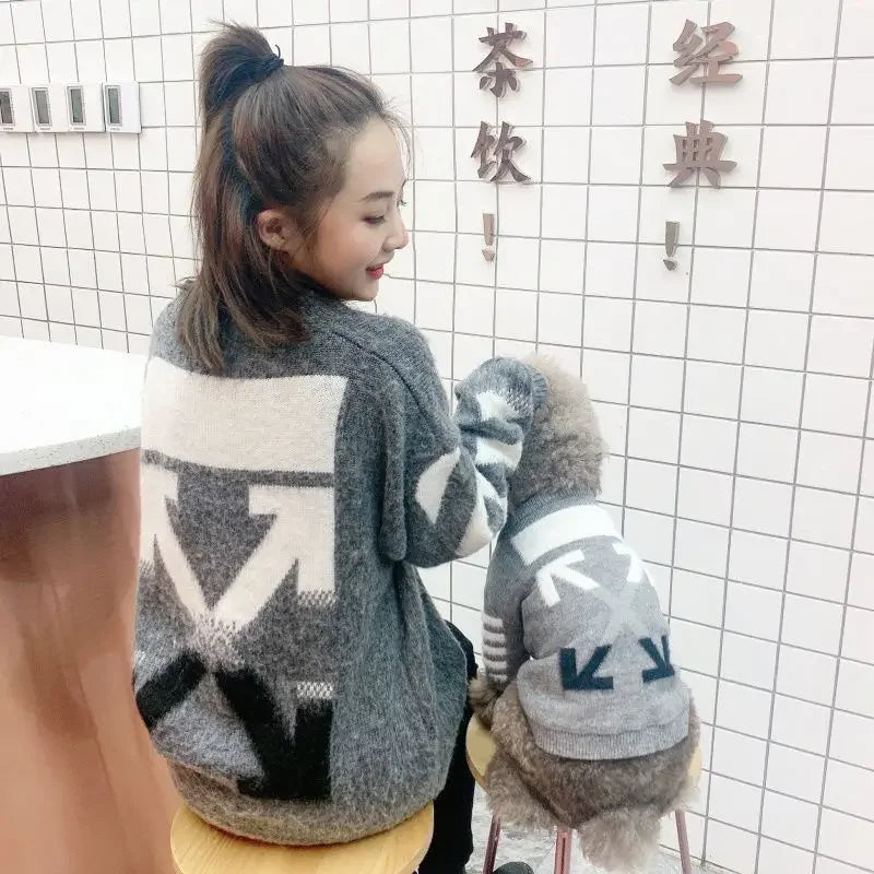 The New Pet Clothes Cat Sweater Dog Sweater Korean Version Spring and Autumn Parent-child Wear Six Sizes