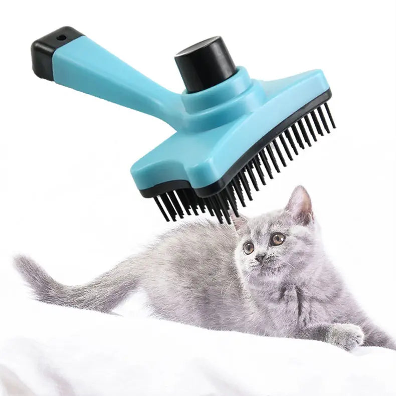 Dog Brush Cat Grooming Brush Self Cleaning Static Free Massage Comb Stable Thicker Bristles Pet Supplies To Remove Loose Fur