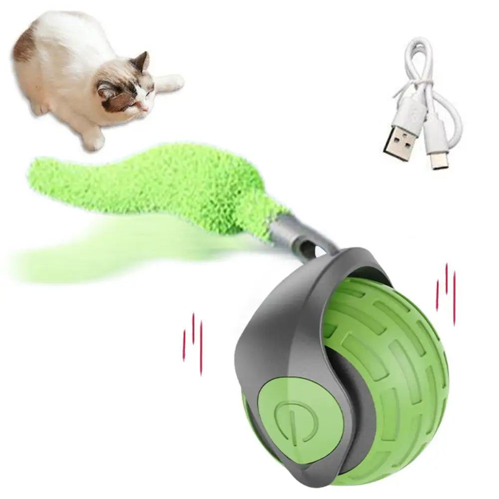 Interactive Cat Toy Ball Rolling Ball Motion Activate Rolling Ball With Touch Control Rechargeable Automatic Moving Ball Fo W4W1