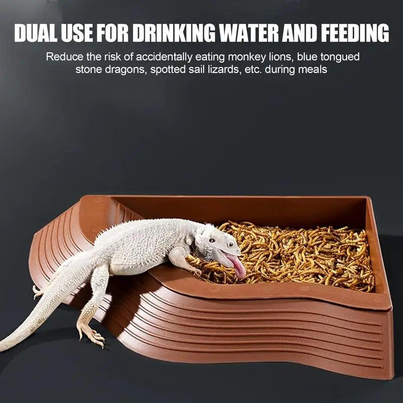 Turtle Water Dish Anti-Slip Turtle Bathing Pot Multifunctional Tortoise Water Bowl Turtle Pool Tortoise Bathing Pool Pet Toys