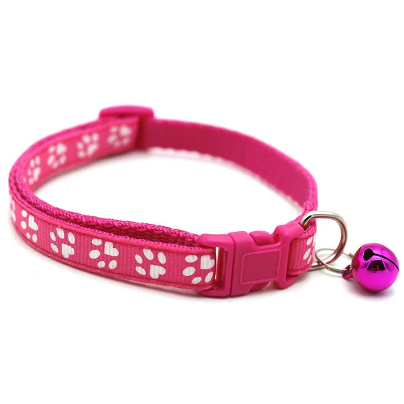 Heart Charm and Bell Cat Collar Safety Elastic Adjustable with Soft Velvet Material 8 Colors Pet Product Small Dog Collar